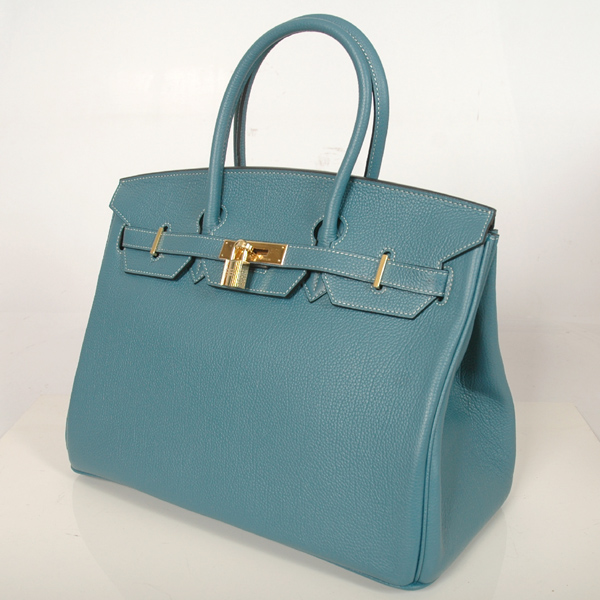 H35MBBJSG Hermes Birkin in pelle togo togo 35CM Medium Blue (Oro)